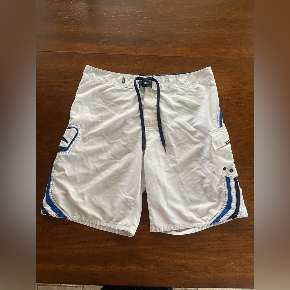 Y2K Rip Curl White & Blue Board Shorts Mens 38